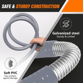 Lezbanz 1/2 Inch Natural Gas Hose 48FT with Quick Connect Fittings, Natural Gas Conversion Kit for Blackstone Grill, Gas Line for Patio Heater, Pizza Oven, BBQ, CSA