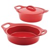 Rachael Ray Solid Glaze Ceramics Casserole Bakers/Baking Dish with Shared