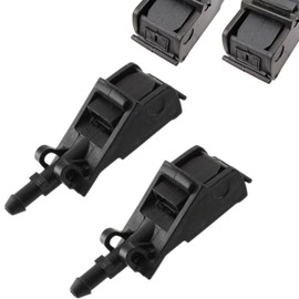 Click&Fit Windshield Washer Nozzles 2PCS Replacement for VW Golf Bettle Bora Golf Polo Passat Touareg Skoda Rapid Superb Spray Jet Kit OE# 6E0955985A