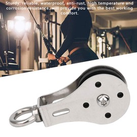 JAOCDOEN Polea de Rodamiento Silenciosa, Rueda con Ranura de Nailon de Acero Inoxidable Duradera, Polea Deslizante Flexible, para Cuerdas Interiores o Exteriores