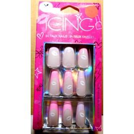 Icing CBI Distributing Corp.~Icing 24 Faux Nails Vegan Pink, Tan, & White Lips