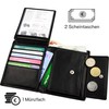 Hans Kniebes Men's Leather Wallet in Portrait Format with 11