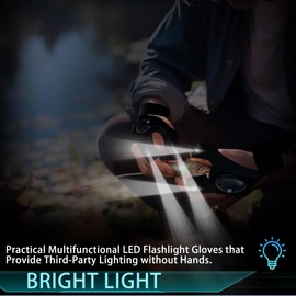 LED Flashlight Gloves Gifts for Men Dad Husband,Christmas Gifts Stocking Stuffers Cool Gadget Tools for Men Women,Unique Men Gifts for Birthday,Fathers Day,Valentine'S Day,New Year's,Christmas Gifts