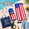 Fabric-Covered Inflatable Pool Float for Adults – Oversized Patriotic Lounger