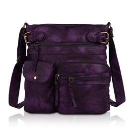 Angel Barcelo Crossover Purse and Handbags Crossbody Bags for Women,Ultra Soft Leather Neatpack Bag Shoulder Purses for Girl (Stylish Purple)