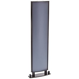 Displays2go Double-Sided Black Finish Aluminum Hallway Signs Displays 15 x 3 Inches Graphics, Horizontal Or Vertical Mount, Non-Glare Lens, Front Loading, Includes Bracket and Hardware (W90L154)