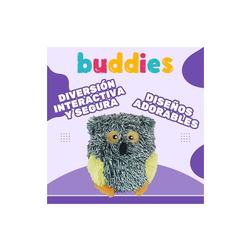 Fancy Pets Juguete para Perros de Peluche Buho Barrigón Buddies