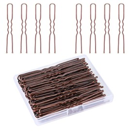 Hair Pins,Bobby Pins U shape Hair Bun Pins Bun Pins Hair Clips Hair Grips for Women Hair Styling Pins Hair Pins for Buns Ideal for All Hair Types (6 cm/2.36 Inch) (Brown-U- 200pcs)