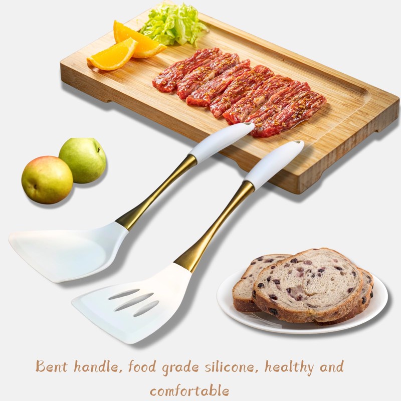 Heat-Resistant Silicone Kitchen Spatula Set – Non-Toxic Cooking Utensils with