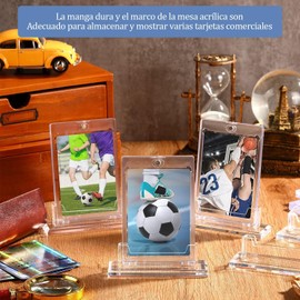 Tarjetero Magnético One-Touch de 35 Puntos (6 Piezas), Protectores de Tarjetas de Béisbol, Resistentes al Agua, Transparentes para Tarjetas Deportivas, Apto para YuGiOh MTG Fundas