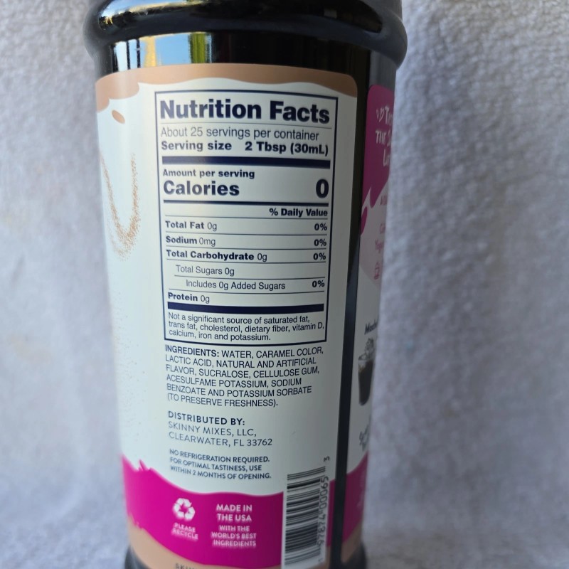 Jordan's Sugar Free Mocha Coffee Syrup 25.4 Fl Oz Zero