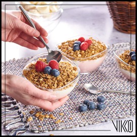 Dessert Bowls - Set of 6 Small Glass Ice Cream Bowls, 10 Oz Each - Microwave & Dishwasher Safe