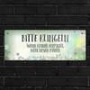 Metal Sign with German Text "Bitte klingeln - Wenn keiner