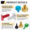 sourcing map 5 Pcs M5x12mm Flat Head Knurled Thumb Screws,