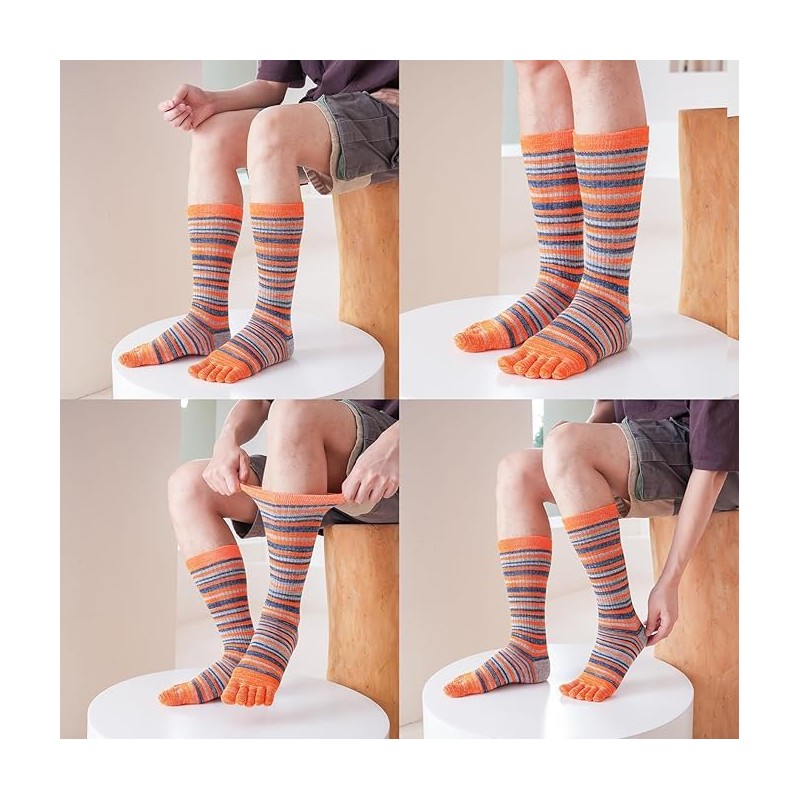 Cotton Toe Socks Five Finger Socks Long Thickened Calf High