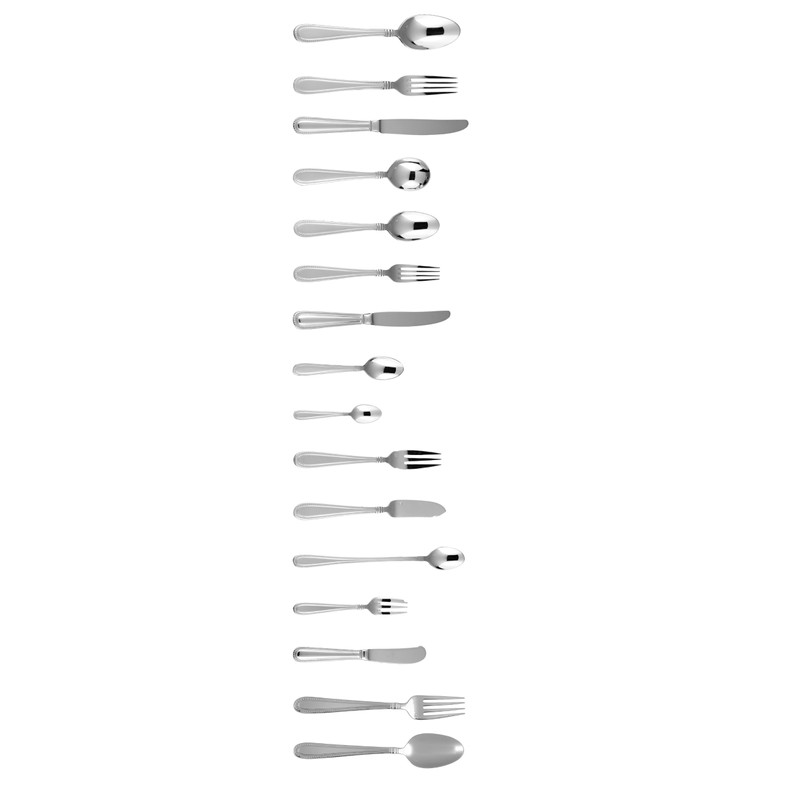 Fortessa Caviar 18/10 Stainless Steel Flatware Bouillon Spoon, Set of