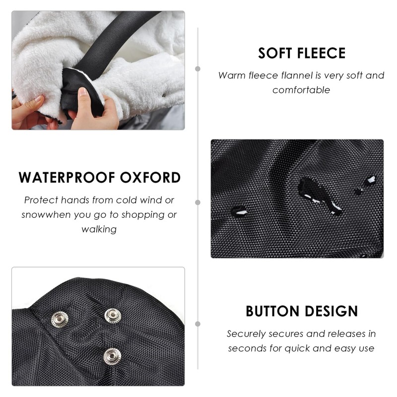 1 Piece Pram Handlebar Gloves, Stroller Wool Towel, Hand Warmer,