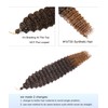 BATISI Curly Braiding Hair Ombre Brown Curly Crochet Hair for