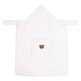 Hooded Toddler Blanket Keep Warm Wind Proof Thickened Cotton Flannel Baby Blanket Cover for Baby Stroller