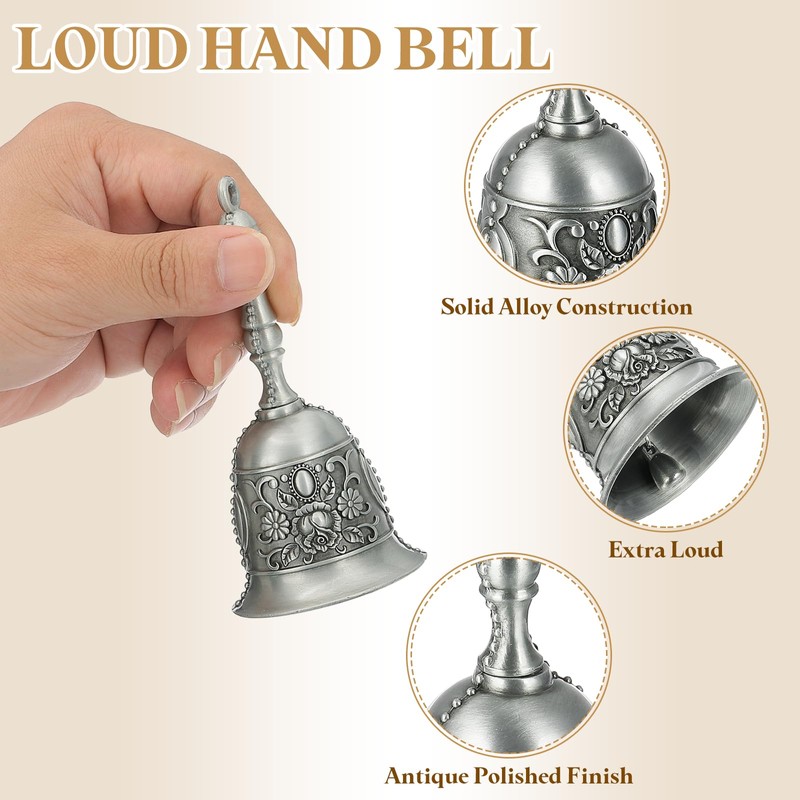 sourcing map Loud Hand Bell, 2.09 Inch Wedding Dinner Service