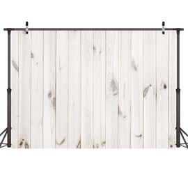 CYLYH 10x8ft Wood Backdrop White Wood Pattern Photo Background Collapsible Party Decoration Backdrops D099