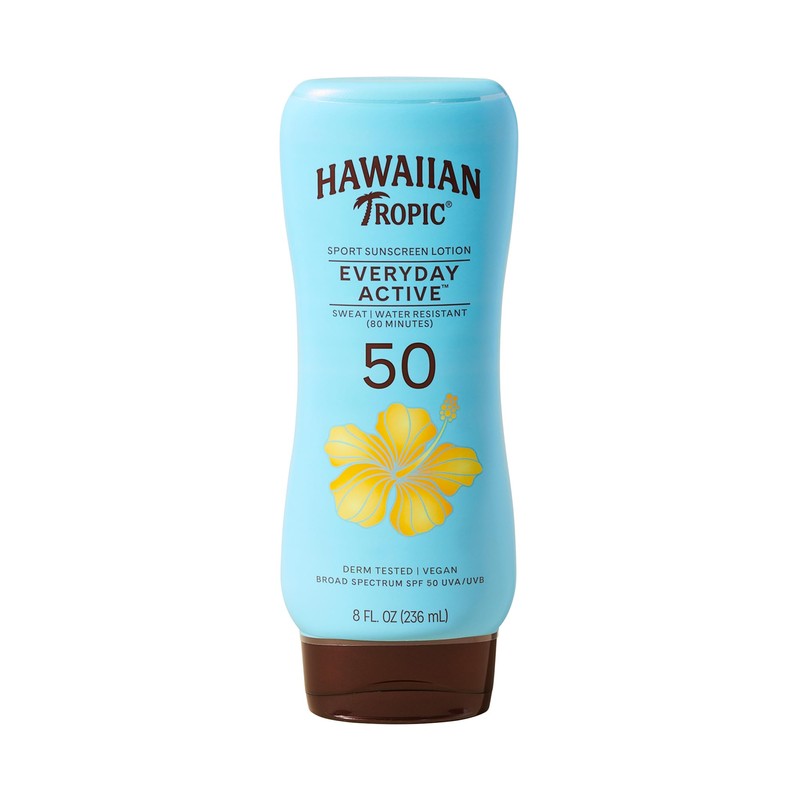 Hawaiian Tropic Everyday Active Sunscreen Lotion, SPF 50 Sunblock, 8