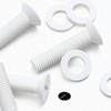 20 x White Countersunk Screws Polypropylene (PP) Plastic Nuts and