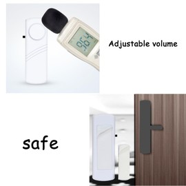 2 Pcs Door Window Alarm, Magnetic Burglar Alert Sensor, Loud 90lb Door Alarms for Kids Safety, DIY for Home Security, Office Protection