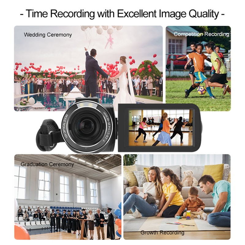 2.7K 24MP Digital Camera 10X Optical Zoom Video Camera Camcorder