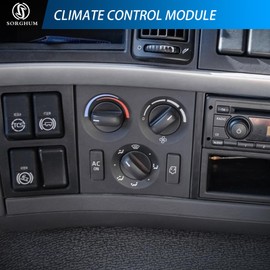 Sorghum Climate Control Module - A/C Control Panel Module 12V Air Conditioning Heater Control Switch 7+14 Pins Compatible with Volvo Truck VNL 2003-2024 VNM 2003-2018 Replace OEM 21326144 20549634