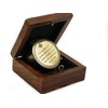 Antique Brass Compass Engraved "Go Confidently in The Direction of