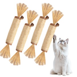 Hnjindong Silvervine Cat Chew Sticks Large Catnip Toy Good for Kitten Dental Hygiene Natural Material Toy for Domestic Cats Teeth Cleaning