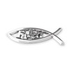 Jesus Fish Christian Car Emblem - Chrome Silver Fish Emblem