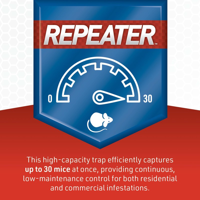 JT Eaton 421CL Repeater Multiple Catch Mouse Trap with Clear