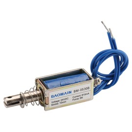 Baomain Electroimán solenoide BM-0530B DC 24V 810mA 10mm 5N tubular
