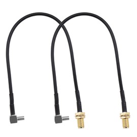 EMSea 2X SMA Female to TS9 Male Right Angle Antenna Adapter Cables Pigtail Coaxial RG174 Low Loss 20cm for 4G WiFi Router Mobile Hotspots