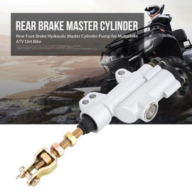 Universal Rear Brake Master Cylinder Rear Foot Brake Hydraulic Master Cylinder Pump for Motorcycle ATV Dirt Bike (White) for Motorcycle Brake Cylinder Rear Keenso Universal Motorcycle Main