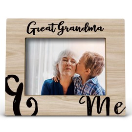 FONDCANYON Great Grandma Picture Frame - Great Grandma Frame, Great Grandma Gift, Mothers Day Gifts for Great Grandma from Grandchildren, Great Grandma and Me Photo Frame(5x7 Inch Photo)