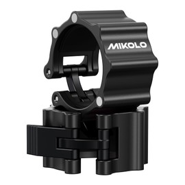 Mikolo Magnetic Barbell Clamps, 2-Inch Olympic Aluminum Alloy Barbell Clips with Anti-Slip TPR Lining and Quick Release for Home and Gym Use, Black