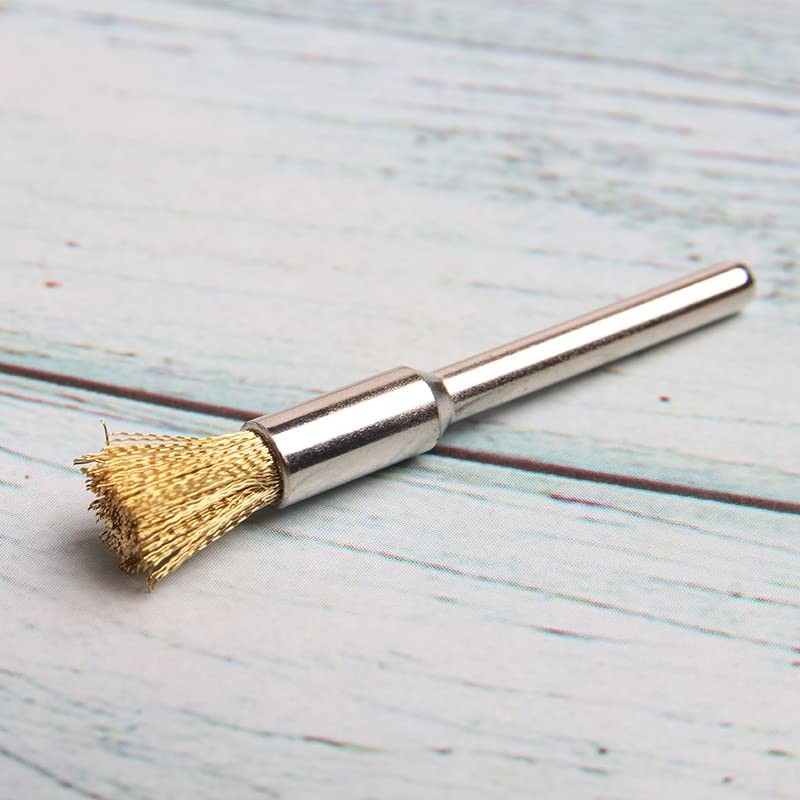 Acxico 9 Pcs Copper Wire Brushes Metal Brush Rust Removing