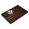 CHILDWEET Wooden Ash Tray with Cigar Cutter Elegant for Practical