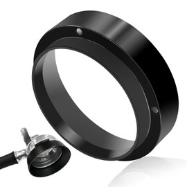 53mm Dosing funnel Magnetic Black. Coffee Accessories. Bottomless Portafilter. Coffee Funnel.