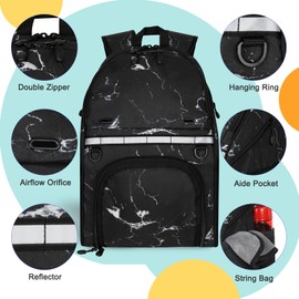 Goloni Bowling Backpack,Single Ball Bag with Shoe Compartment Up to Size 16,Bowling Bag with Padded Ball Holder