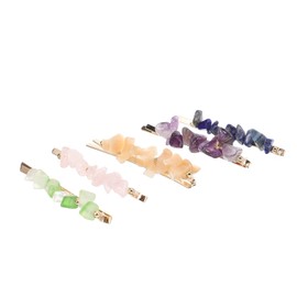 FOMIYES 15pcs Gemstone Hair Pins Hair Accessories for Women Amethyst Rose Greenery for Elegant Styles and