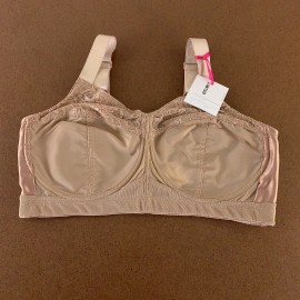 Abergele Women's 32D Nude Full Coverage Support Underwire Minimizer Bra 4002 NWT
