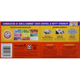 Hefty Ultra Strong Tall Kitchen Trash Bags, Unscented, 13 Gallon, 40 Count