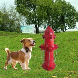 SHGYIBRISK Fire Hydrant for Dogs to Pee On: Dog Fire Hydrant Pee Post Outdoor - 13" Training Post Statue for Yard Garden (Red)