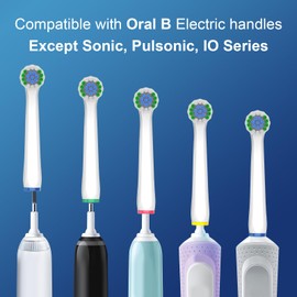 Replacement Heads Compatible with Oral B Braun Pro 1000/500/Genius x Electric Toothbrush Heads, Precision Refills for Sensitive Care, 8 Count Brush Heads Compatible with Oral B (White)