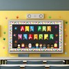 YIYDONG 67 ASL Welcome Bulletin Board Set - Classroom Flags