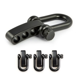 Set of 3 Stainless Steel Shackle, Black with Screw Adjustable, High Quality For Paracord Bracelets Cords – Ganzoo
